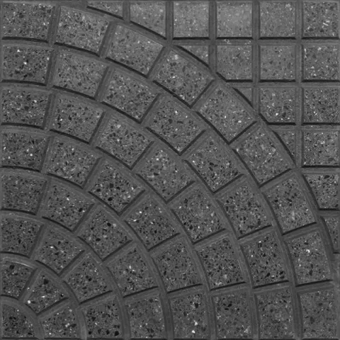 Baldoson Circular Negro Alpes Pisos De Exterior Alto Tránsito 40 X 40