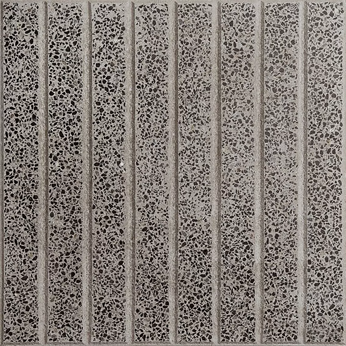 Baldosón Granítico 8 Bastones Gris Plomo  40x40 Piso De Exterior
