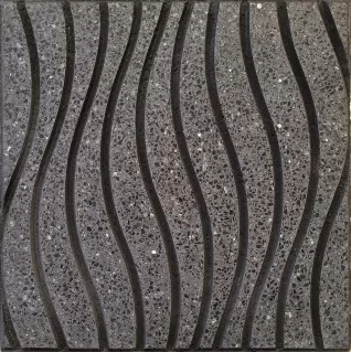 Baldoson Olas Negro Alpes 40x40 Piso De Exterior