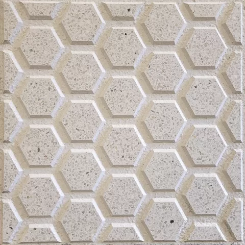 Baldoson Panal Blanco Espuma 40x40 Piso De Exterior