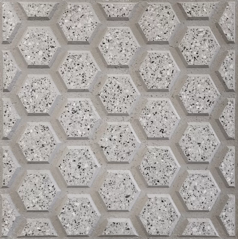 Baldoson Panal Gris Capital 40x40 Piso De Exterior