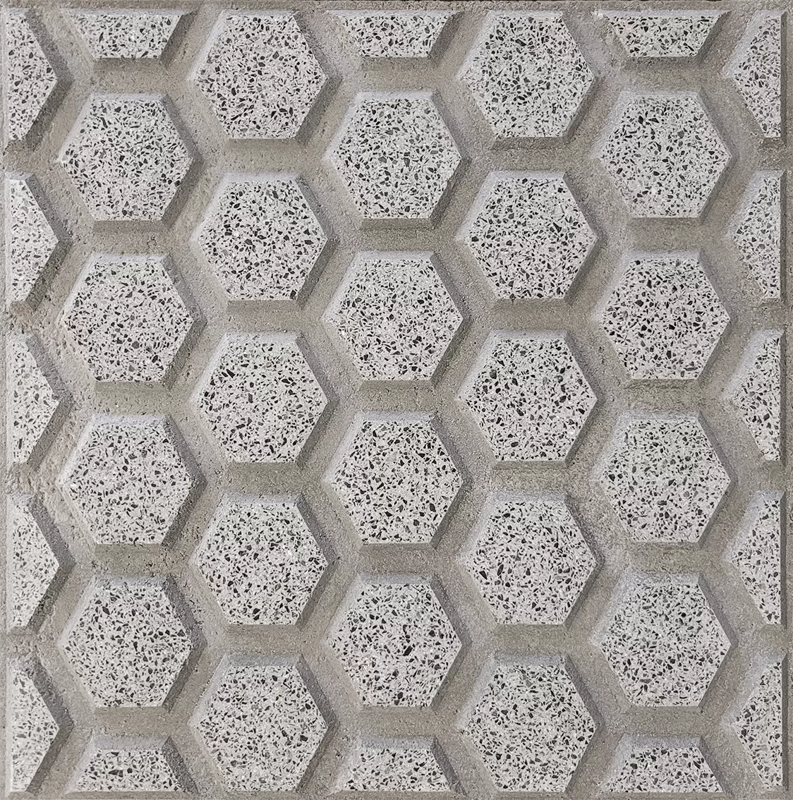 Baldoson Panal Gris Plomo 40x40 Piso De Exterior