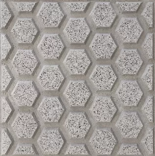 Baldoson Panal Gris Plomo 40x40 Piso De Exterior
