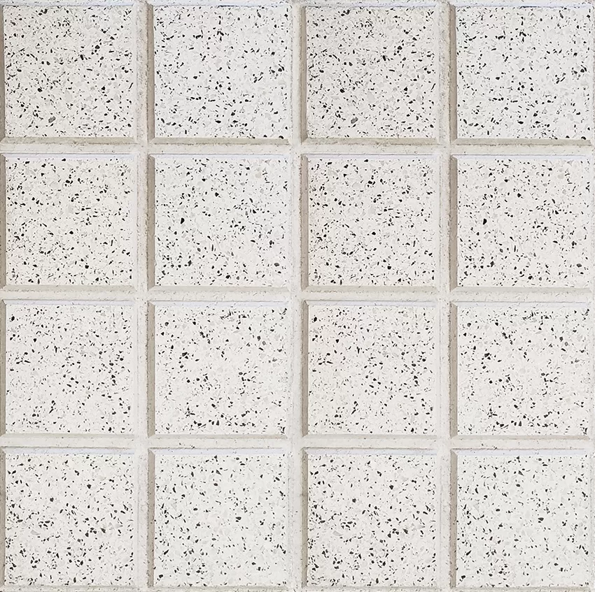 Baldoson 16 Panes Blanco Capital 40x40 Piso De Exterior