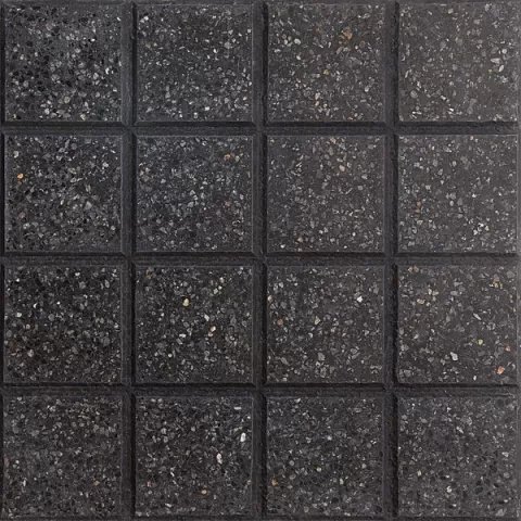 Baldoson 16 Panes Negro 40x40 Piso De Exterior