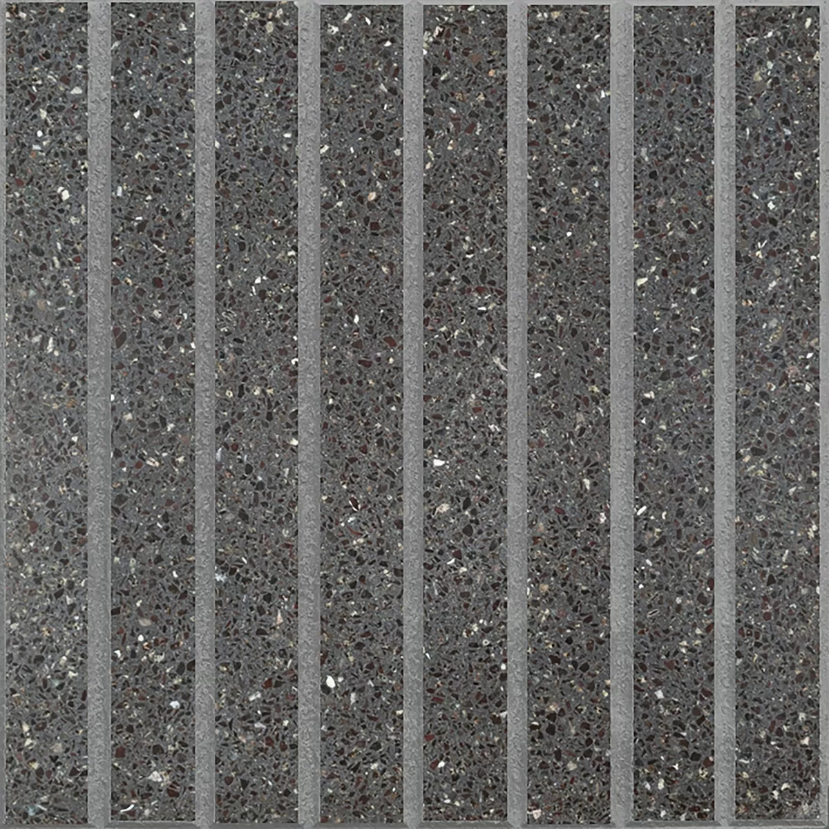Baldosón Granítico 8 Bastones Negro Alpe 40x40 Piso De Exterior