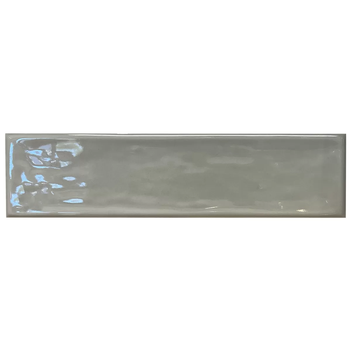 Cerámica Gris Medio Brillante Texturada 7.5x30 Para Pared