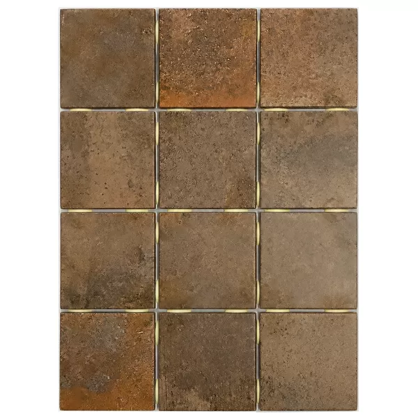 Cerámica Oxy Corten Mate 10x10 Para Piletas