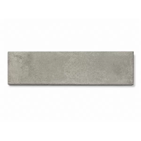 Tejuela Cementicia Gris Cemento 24x6 Para Paredes